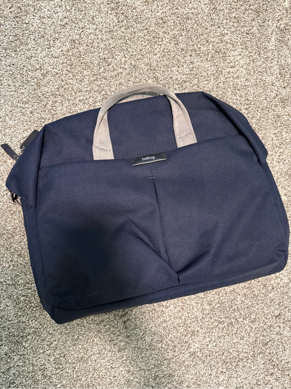 Bellroy Navy Laptop Carry Bag with Light Gray Handles